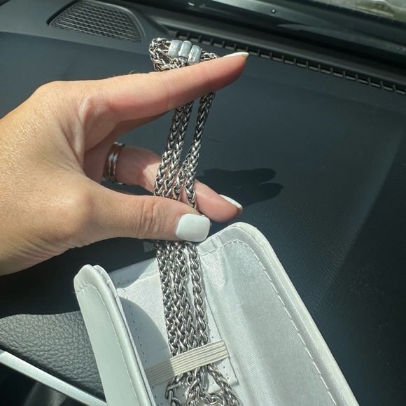 David Yurman Silver Necklace with Plum and Diamond Pendant - Picture 2 of 4